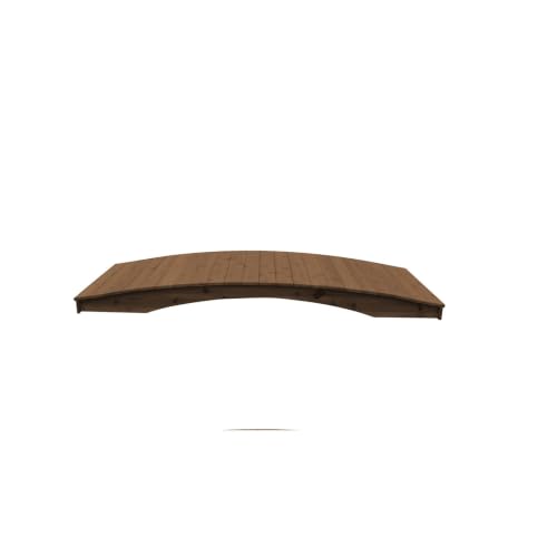 Keystone Amish Co. Cedar Plank Garden Bridge, 4' x 10', Mushroom Stain