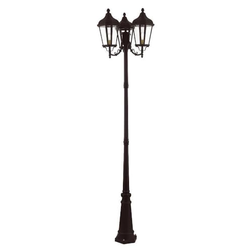 Livex 3 Light Outdoor Post Light Bronze