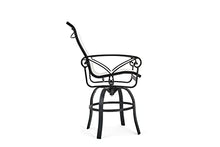 Winston Palazzo Sling High Back Swivel Balcony Stool Black Night/Blue Blush