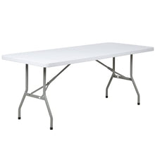 PRO&Family 5 Pack! 30" x 72" Heavy-Duty Granite White Plastic Folding Table. Folding Desk Bar Table Coffee Table Folding Camping Table Outdoor Bar Portable Table Foldable Table Bistro Table