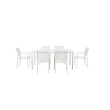 Pangea Home Chester 15-piece Aluminum Frame Patio Sofa Set in White