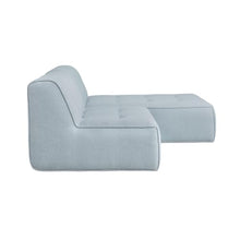 NADAAL STUDIOS Auvian 2-Piece Outdoor Nook, Corner Layout, Tufted Cushions, Polyester Upholstery, Quick-Dry Foam, Aluminum Frame, Light Blue