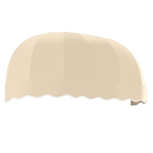 Awntech 8' Chicago (100.5"-46.25"-38.25") Elongated Dome Fixed Awning, Tan