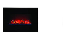 Sierra Flame Amantii 26" Flush Mount Fireplace with Black Glass Surround Log Set