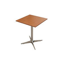 JOSOGO Wood Top Bistro Table, Round/Square with Metal Pedestal Base, Sturdy Space-Saving, Multipurpose Table for Kitchen, Cafe, Balcony Home(B,50cm)