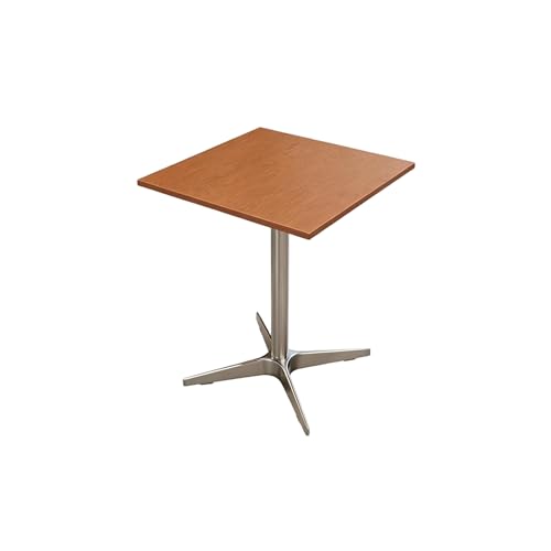 JOSOGO Wood Top Bistro Table, Round/Square with Metal Pedestal Base, Sturdy Space-Saving, Multipurpose Table for Kitchen, Cafe, Balcony Home(B,60cm)