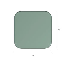 Jamesdar, Haley, Square Heavy Duty Commercial Steel Bistro Dining Table, All Steel Construction, Indoor Outdoor Restaurant & Café Use, 300 lb Capacity, 24" D x 30" H, Aloe Green