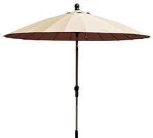 RWGOVLU 2.5M Tilting Garden Parasol Umbrella with Crank Handle & Tilt for Outdoor, Outdoor Sun Shade, UV Protective for Outdoor, Garden and Patio, 24 Ribs