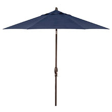 Treasure Garden Octagonal 9ft Patio Umbrella - Outdoor Furniture Market Umbrella – Auto Tilt – Black Aluminum Frame (O’bravia2, Navy)