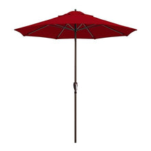 California Umbrella 12-Year Protection 7.5-Ft Outdoor Patio Umbrella, Sunbrella Fade-Resistant Fabric, Auto-Tilt, Heavy Duty Aluminum Frame, 8 Reinforced Ribs for Pool or Deck, Bronze Pole, Jockey Red