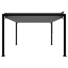 HKTMGDNG 10x13 Gazebo with Louvered Roof Aluminum Pergola Anthracite
