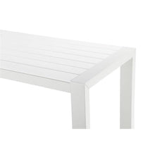 Pemberly Row Modern Aluminum Bar Table, 59 x 28 x 43 in, White Finish, Durable Fade-Resistant Outdoor Table for Patio, Parties, Events or Workspaces