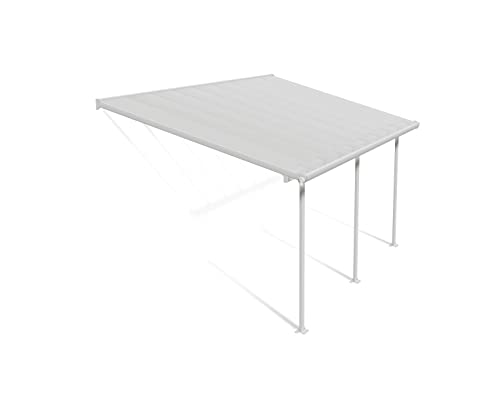Palram - Canopia Feria 10' x 18' Patio Cover Canopy Awning, White/White