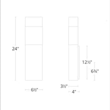 Modern Forms Monarch 24in LED Outdoor Wall Light 3000K Black