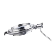 TQKEBWGW Powder Butterfly Valve SUS304 Manual Stainless Steel Pneumatic Powder Butterfly Valve Tank Bottom Discharge Valve(DN250)
