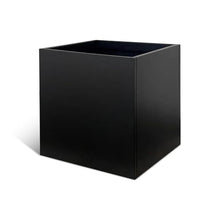 GZGNEEVL Galvanized Steel Planter Box 28 in Black Square Planters
