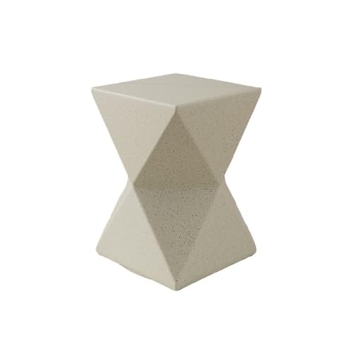 DINBOZ26X Living Room Table Square Sofa Side Table Geometric Shape Minimalist Storage Rack Balcony Garden Coffee Shop Outdoor Side Table(Yellow)