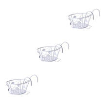 LUUYYI Plant standPcs Outdoor Hanging Planters Outdoor Plant Stand Garden Plant Basket Outdoor Planters Retro Flower Pot Holder Plant Display Rack Black Planter White
