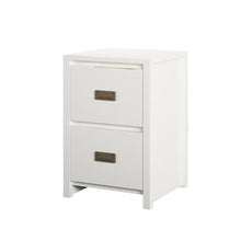 Home Square 2-Piece Kids Nightstand & Twin Metal Loft Bed Set White