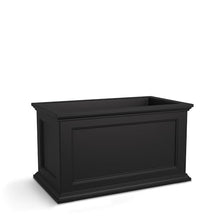 Mayne Fairview Self-Watering Rectangular Trough Planter, Black