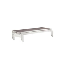 Pemberly Row Modern Aluminum Patio Loungers, Gray Finish, Set of 2, Stacking Design, Rust-Free Frame, 71 in Wide Outdoor Seating for Garden or Deck Use