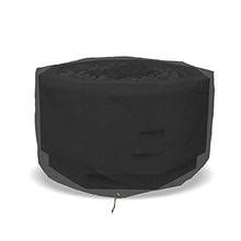 Octagon Fire Pit Cover 18 Oz Waterproof - 100% Weather Resistant Outdoor Fire Pit Table Cover with Air Pocket & Drawstring for Snug Fit (40" H x 65" D, Black)