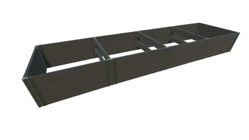 Frame It All Weathered 2" 4'x16'x22 Raised Garden Bed