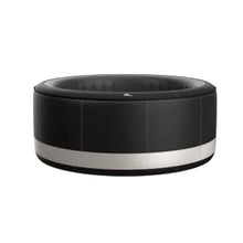 M Spa Premium 6-Person Round Hot Tub with 138 Bubble Jets and Thermal Cover, Black