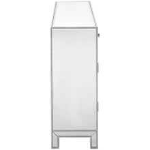 Elegant Lighting Reflexion Mirrored Nightstand Antique Silver
