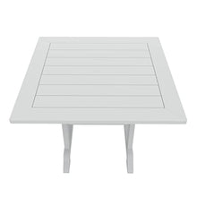 WO WESTIN OUTDOOR 5 PCS Adirondack Patio Dining Set with Square Table and Armchairs White