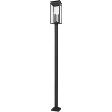 Z-Lite 5018PHBS-536P-BK Nova - 4 Light Outdoor Post Mount-120.75 Inch Tall and 10.5 Inch Wide