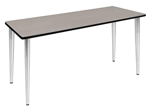 212 Main Kahlo Tapered Leg Table 60x24 Maple & Chrome