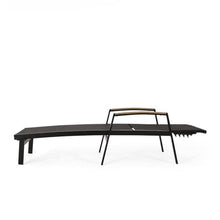 Christopher Knight Home Teresa Outdoor Aluminum Chaise Lounge with Mesh Seating Set of 4 Black