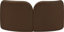 Meridian Furniture 44002Brown-L Daphne Collection Art Deco Loveseat with Rich Brown Velvet Fabric, Solid Wood Ball Legs, Solid Wood Inner Frame, 64" W x 34.5" D x 29" H, Brown