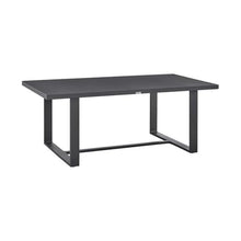 Armen Living Menorca Outdoor Patio Dining Table in Aluminum