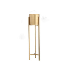 SIDUFHAOPKLL Gold Metal Plant Stand Living Room Indoor Brief Floor Iron Rack Flower Balcony Shelf Garden