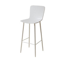 DINBOZ26X Counter Stools Pure White Household High Bar Chair Commercial Outdoor Backrest Chair Balcony Bar Bar Stools