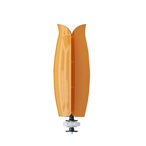 OLONETO 1200W-2000W Vertical Axis New Energy Tulip Wind Turbine 12V/24V Breeze Start Power Generation System Wind and Solar Complementary Power Supply System (Color : Orange, Size : 1200W)