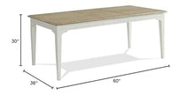 Riverside Furniture Myra Extendable Wood Dining Table in Natural and Paperwhite