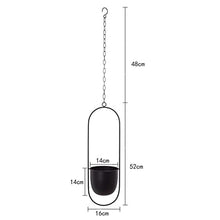 SDREYKUF 2pcs Metal Hanging Flower Pot Chain Wall Hanger Planter Basket Holder for Home Garden Balcony Decoration