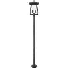 Z-Lite 5015PHBR-567P Rainer 4 Light 98" Tall Post Light - Black