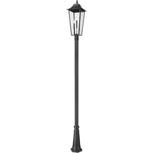 Z-Lite Gannon 3 Light 126" Tall Post Light Black