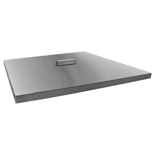 FIREGEAR Stainless Steel Burner Cover with Brushed Finish, Square, 34.25-Inch (LID-32S)