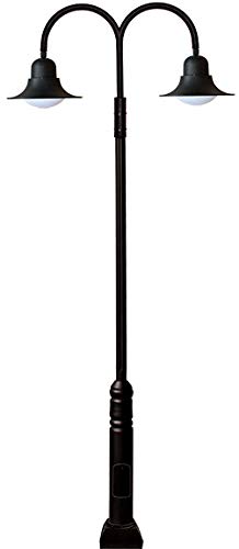 DABMAR LIGHTING GM6200-B Drop Light Post Fixture 2X120V Black
