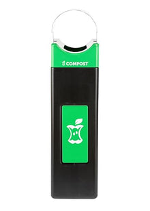 Avante™ Series Made in The USA, Black Compost Container, 30-Gallon Shallow, Green Compost Panel, Green Lid, Black Canopy, Liner Included