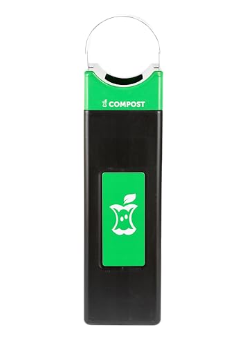 Avante™ Series Made in The USA, Black Compost Container, 30-Gallon Shallow, Green Compost Panel, Green Lid, Black Canopy, Liner Included