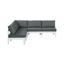 Outdoor Escape Gray Fabric Outdoor Patio Modular Sectional, Weather-Resistant Upholstery, Durable Frame, Contemporary Style for Lounge and Entertaining