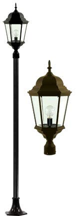 DABMAR LIGHTING INC GM2300-BZ Fixture,Post,2300,BZ,Clear Glass