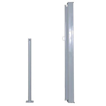 ZENIXXXX Retractable Side Awning Shade 120 X 300 Cm Grey Garden Side Awnings