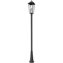 Z-Lite Gannon 3 Light 126" Tall Post Light Black